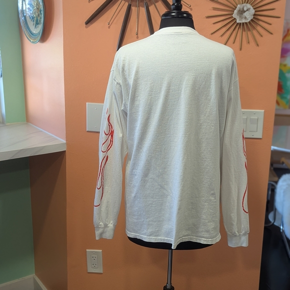 Bailey Sarian Large White Cotton Shirt Suspish YouTube Merch Make-up & Murder - Picture 3 of 7